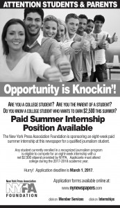 Do You Know a College Student Interested in a Paid Internship?