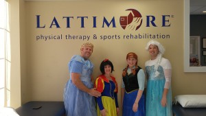 Lattimore PT in Honeoye Falls staff dress up after reaching fundraising goal