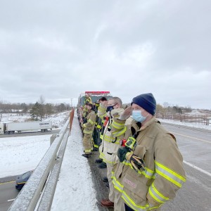 Area firefighters give final salute to fallen soldier