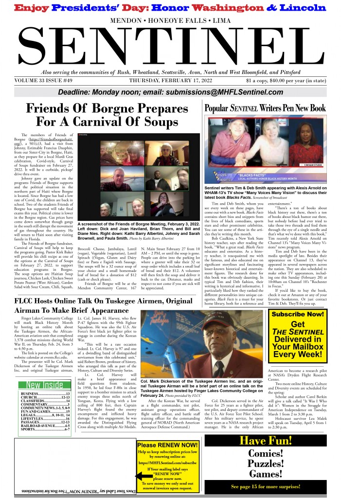 February 17, 2022 Issue of <em>The Sentinel</em>