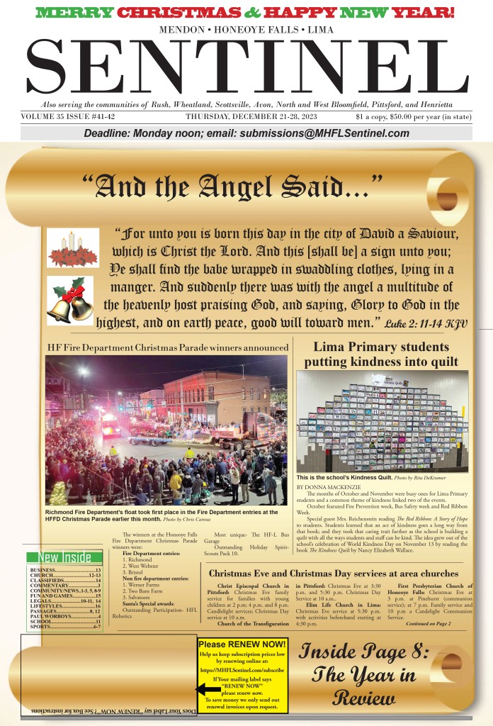 December 21-28, 2023 Issue of The Sentinel