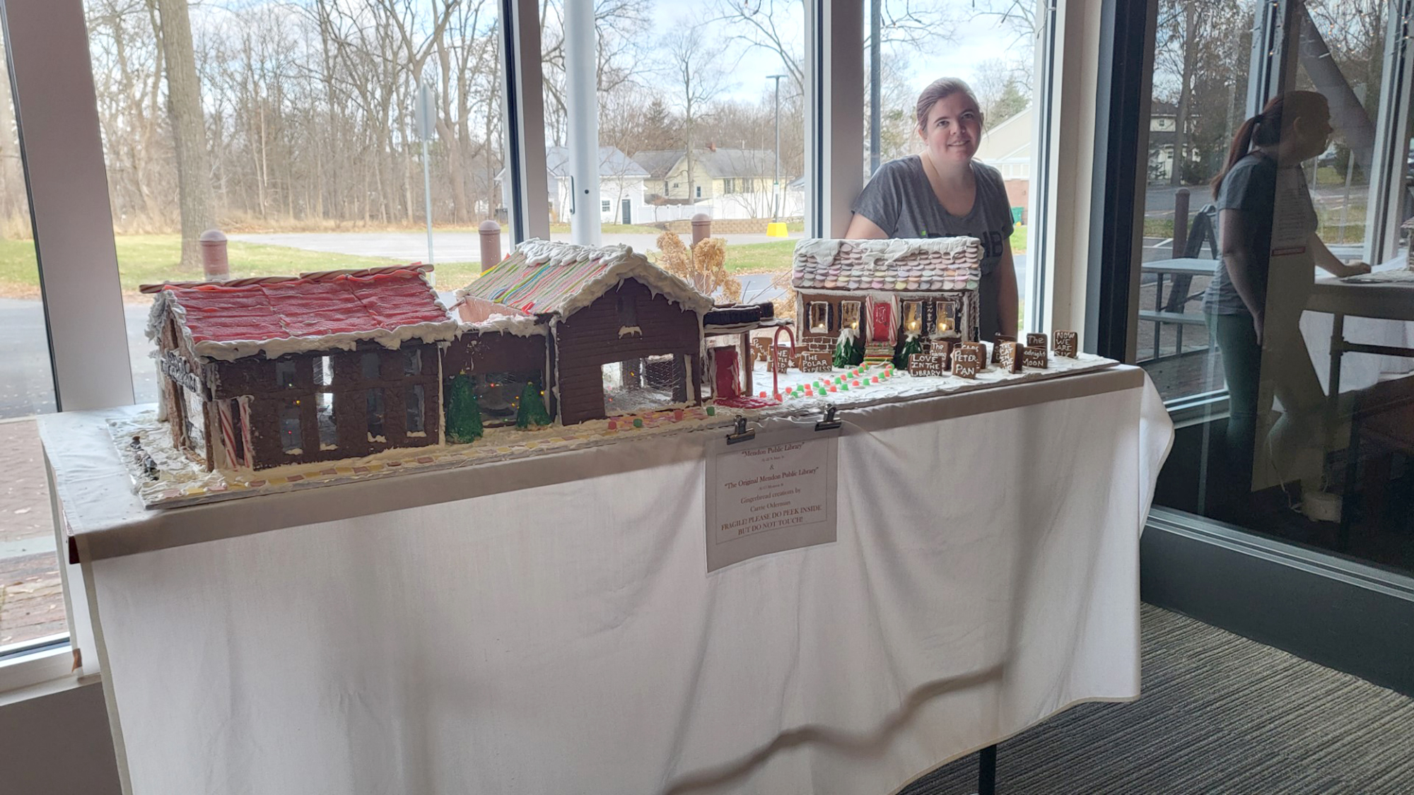 Gingerbread Creations By Local Patron Celebrates Mendon Public Library