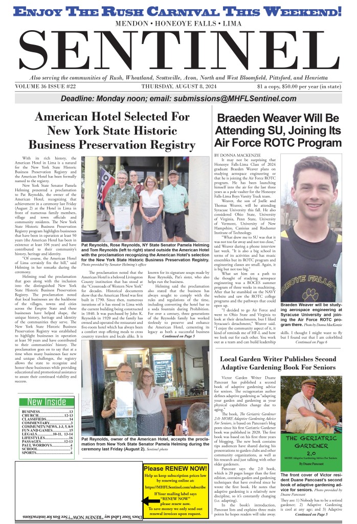 August 8, 2024 Issue of The Sentinel