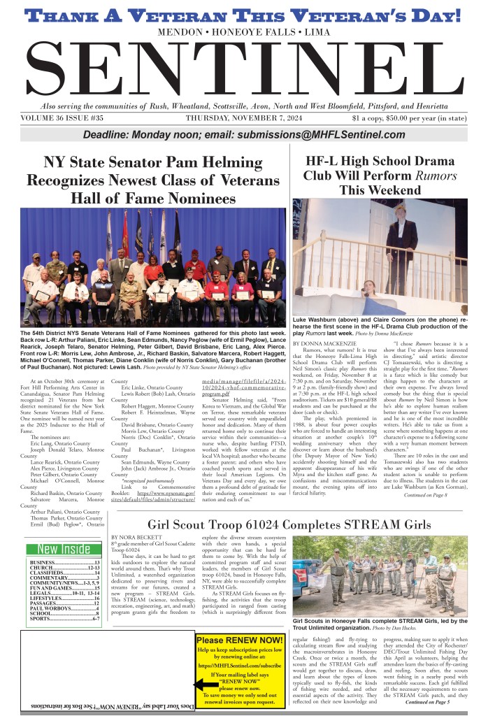 November 7, 2024 Issue of The Sentinel