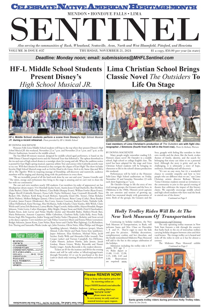 November 21, 2024 Issue of The Sentinel