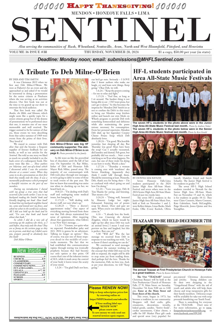 November 28, 2024 Issue of The Sentinel