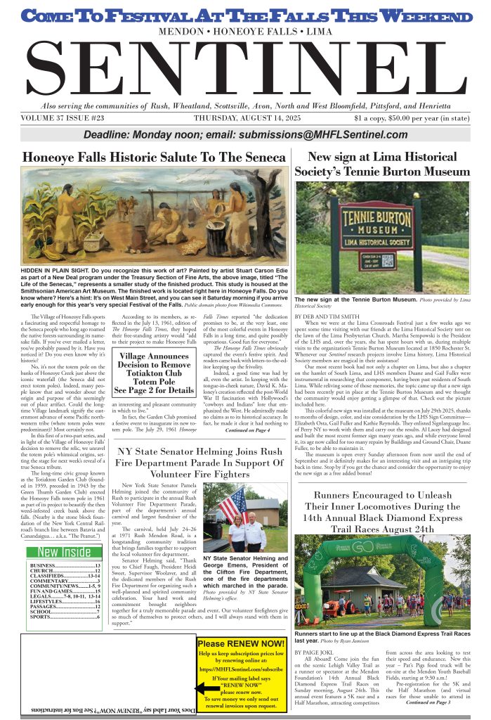 August 14, 2025 Issue of The Sentinel