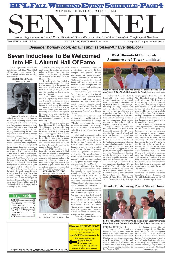 September 25, 2025 Issue of The Sentinel