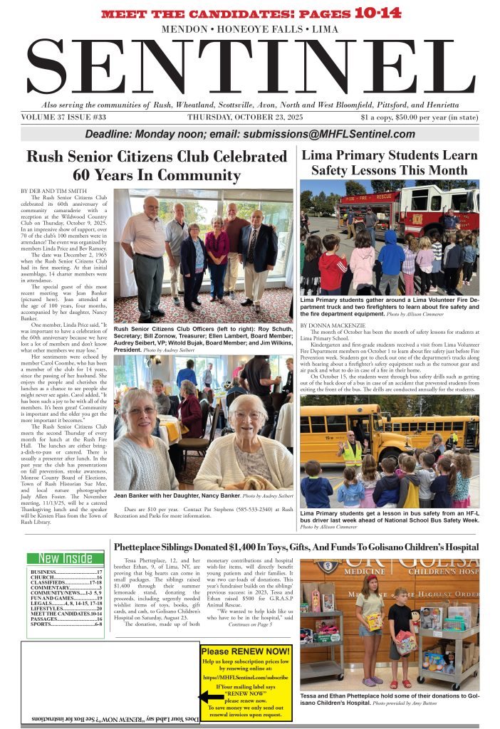 October 23, 2025 Issue of The Sentinel
