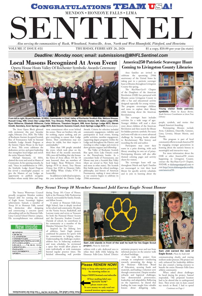 February 26, 2026 Issue of The Sentinel