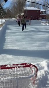 Kids Take Advantage Of Neighborhood Ice Rink