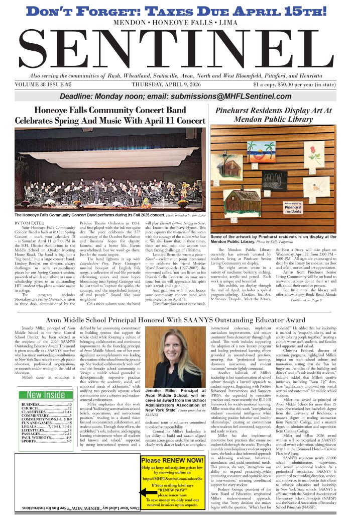 April 9, 2026 Issue of The Sentinel