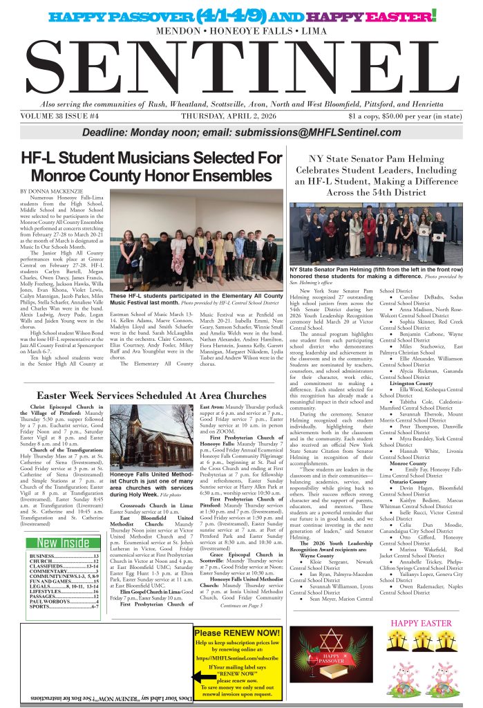 April 2, 2026 Issue of The Sentinel