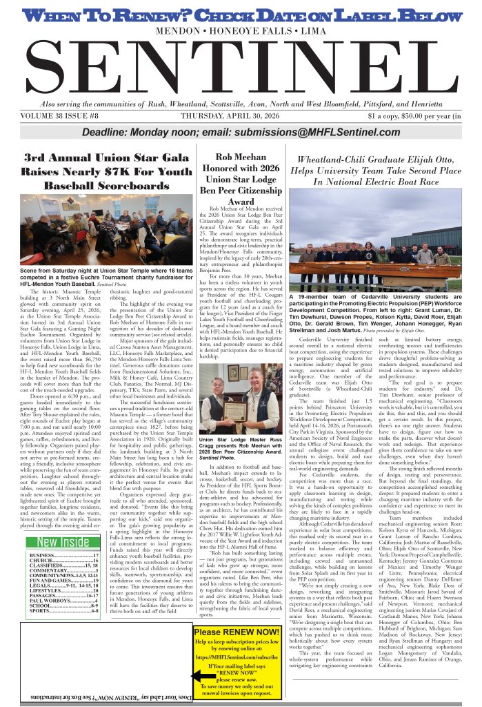 April 30, 2026 Issue of The Sentinel