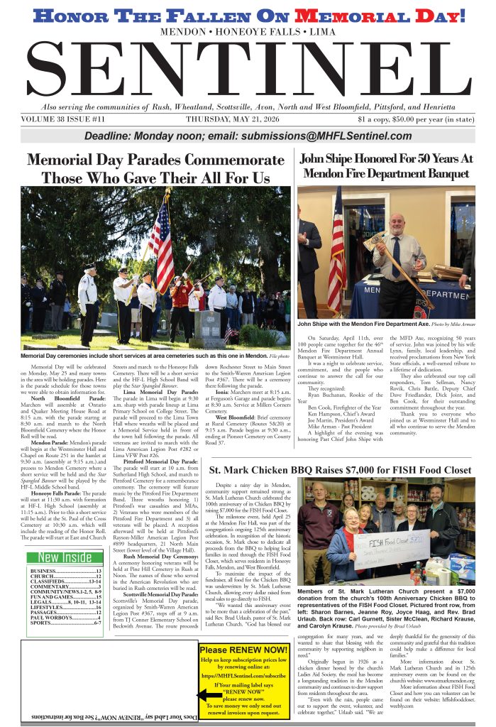 May 21, 2026 Issue of The Sentinel