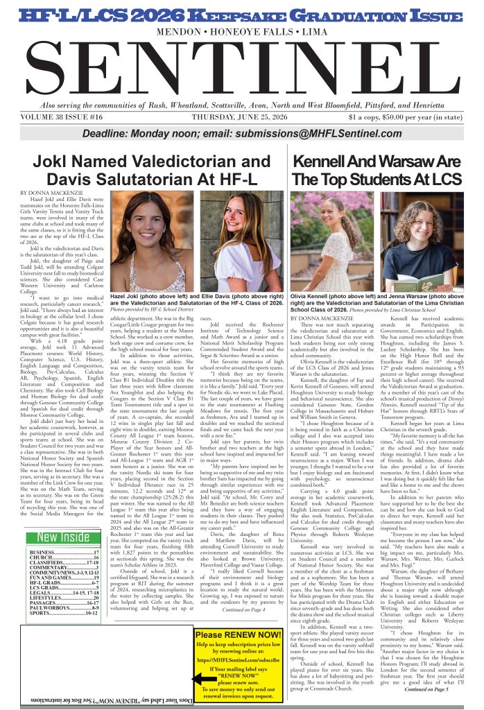 June 25, 2026 Issue of The Sentinel