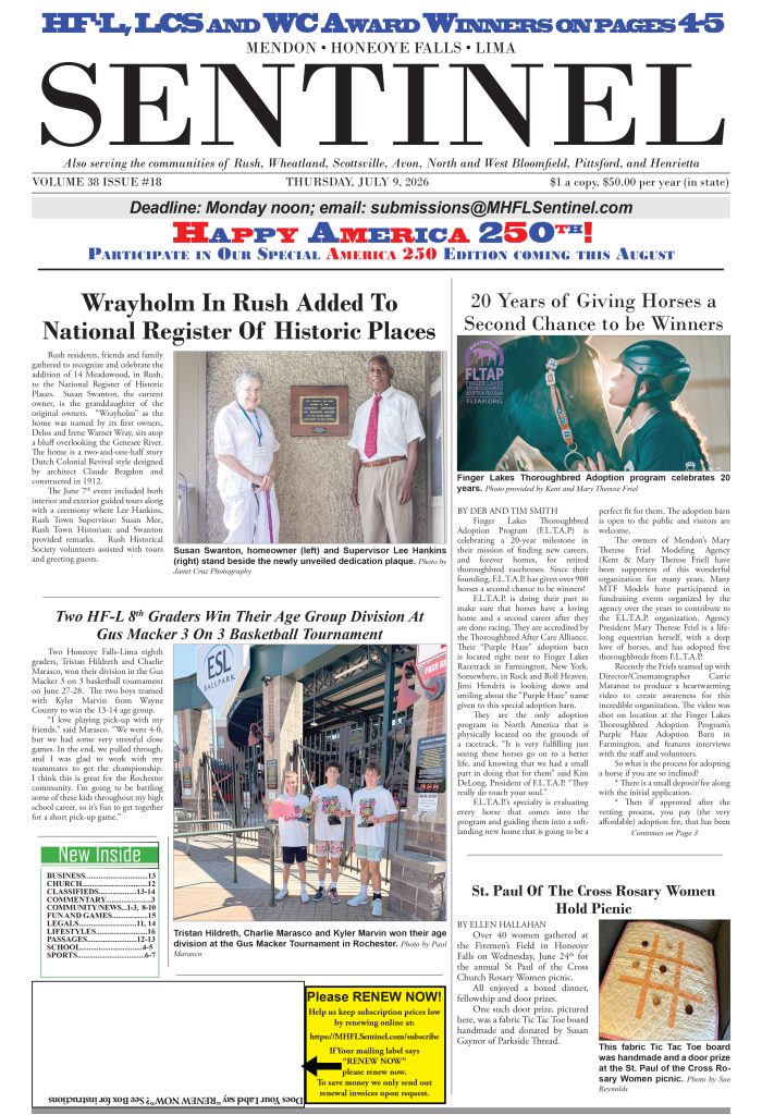 July 9, 2026 Issue of The Sentinel