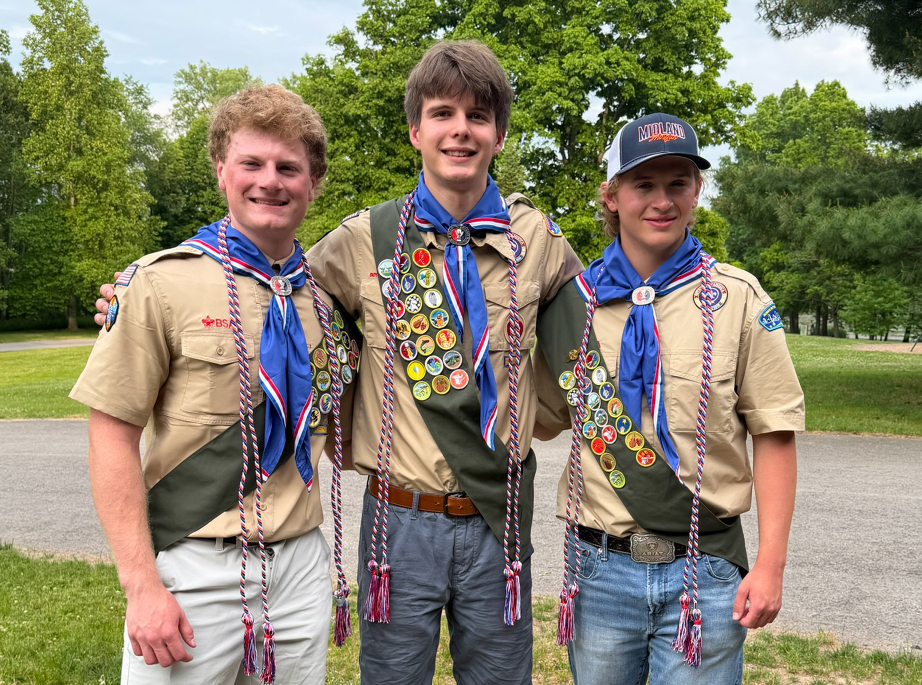 Three Mendon Troop 215 Members Earn Eagle Scout Rank