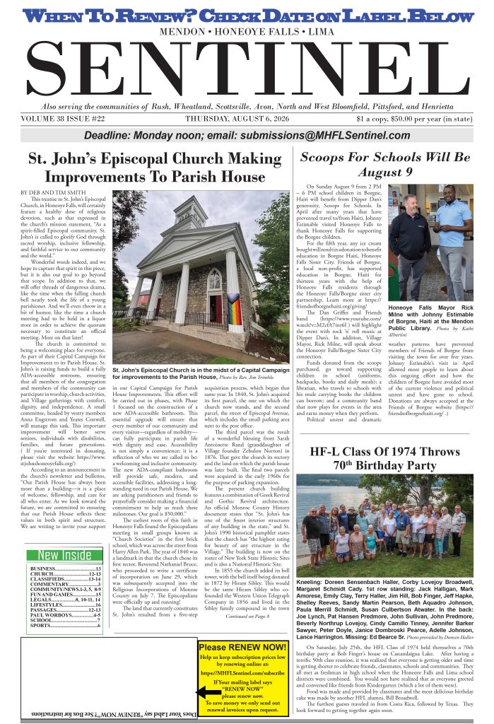 August 6, 2026 Issue of The Sentinel