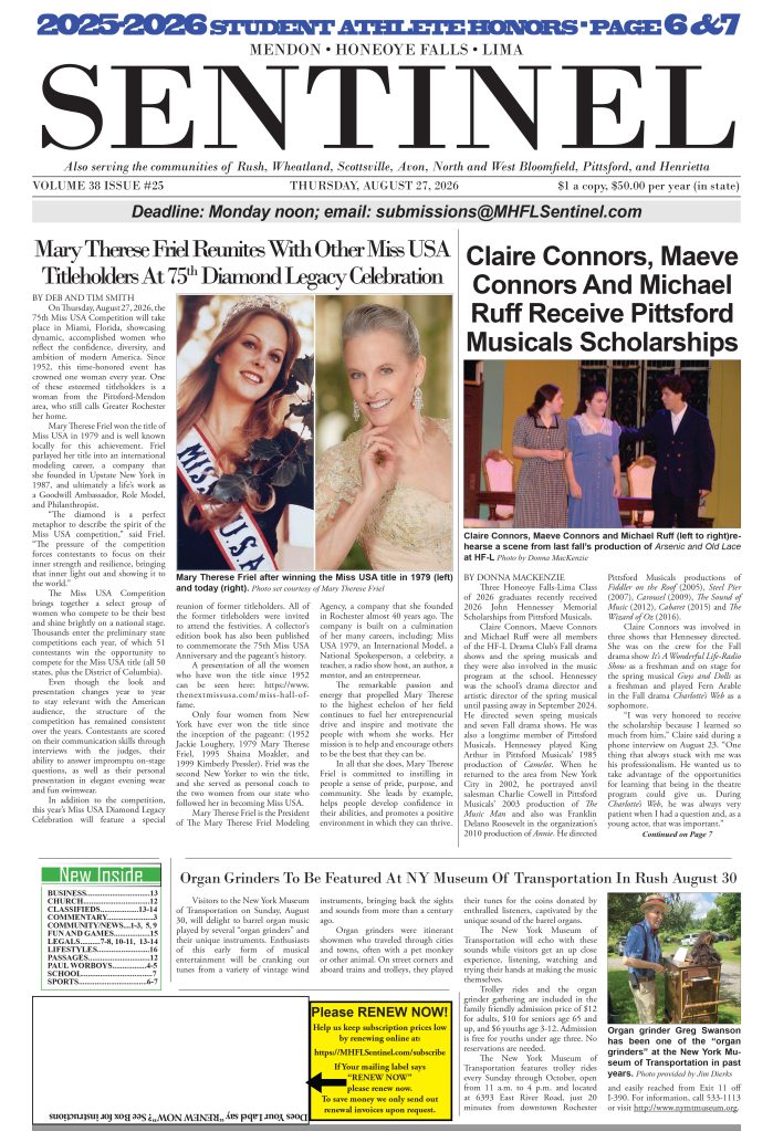 August 20, 2026 Issue of The Sentinel