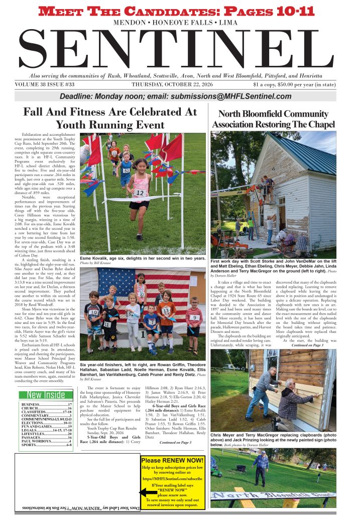 October 22, 2026 Issue of The Sentinel
